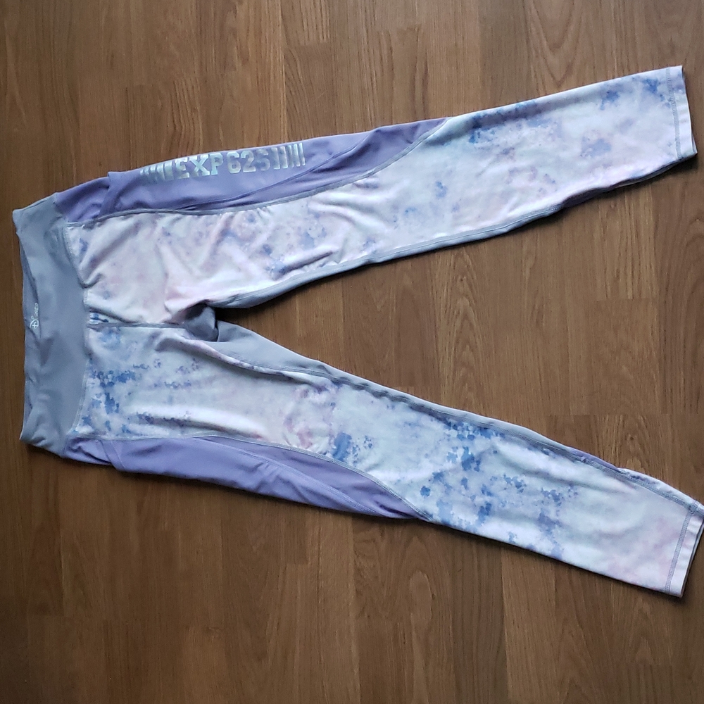 Disney Stretchy Tie Dye Athletic Legging Pants Women's Size Medium